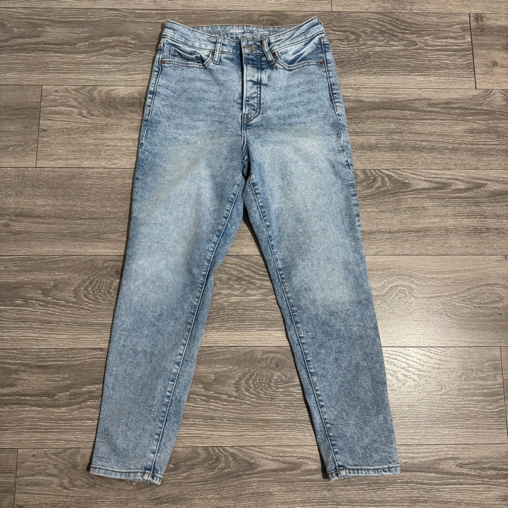 Old Navy Women High-Rise O.G. Straight Secret Smoothβ Pockets Denim Jeans Sz 8